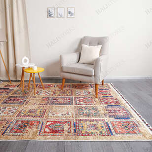 Etnik Desenli Bej Kilim Halı Milas 5031 (3)
