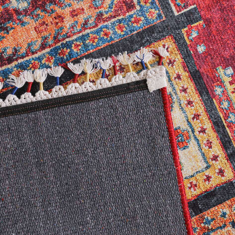 Etnik Desenli Bordo Kilim Halı Milas 5030 - 6
