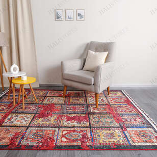 Etnik Desenli Bordo Kilim Halı Milas 5030 (3)