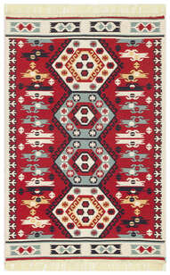 Etnik Desenli Kilim Halı Arya Ar 30 Kırmızı (1)