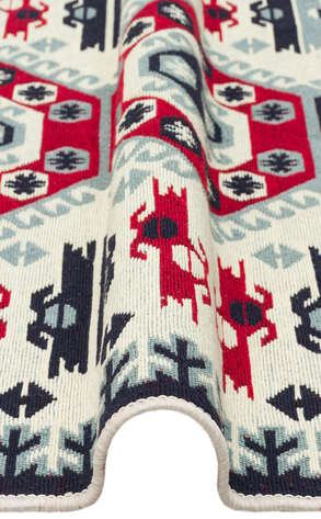 Etnik Desenli Kilim Halı Arya Ar 30 Kırmızı - 4