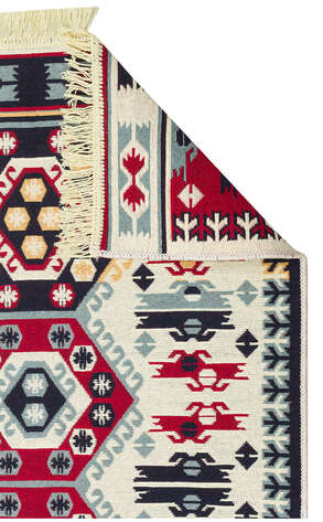 Etnik Desenli Kilim Halı Arya Ar 30 Kırmızı - 7