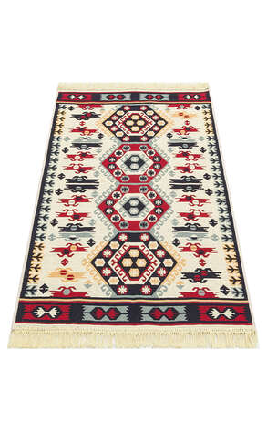 Etnik Desenli Kilim Halı Arya Ar 30 Kırmızı - 3