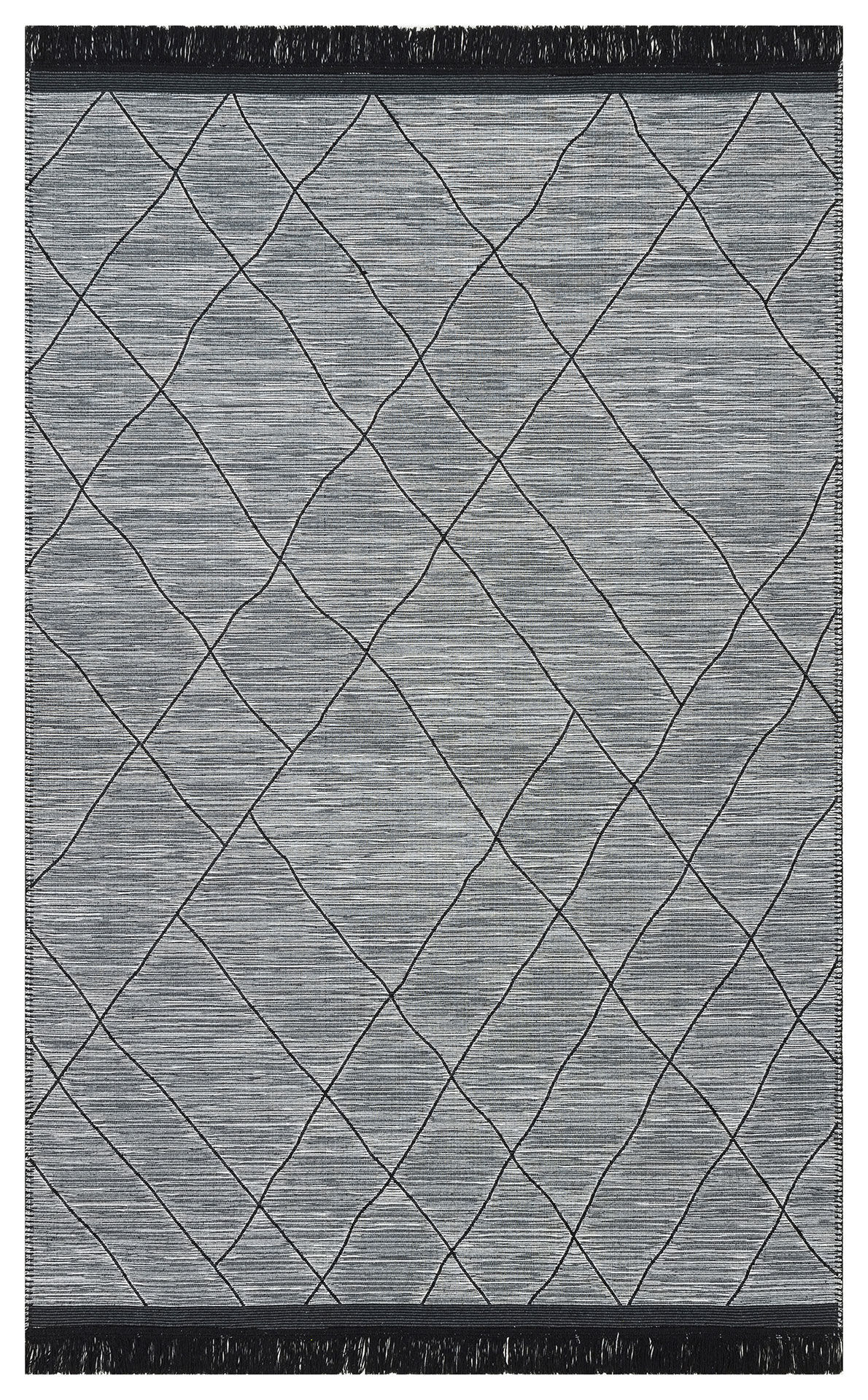 İskandinav Desenli Hav Toz Vermez Yıkanabilir Modern Desenli Dokuma Kilim Arya Arc 02 Gri 