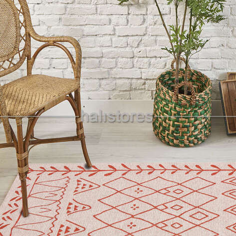 Etnik Desenli Kilim Palma PM 01 Turuncu - 1