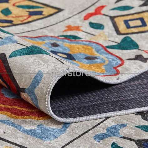 Etnik Desenli Krem Yolluk Halı Zen - 3
