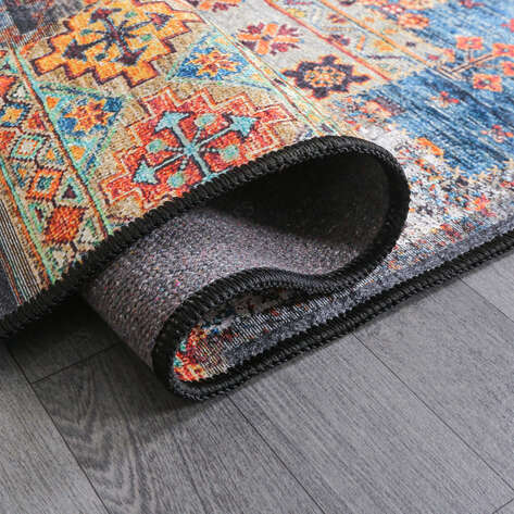 Etnik Motif Desenli Renkli Kilim Halı Milas 5107 - 4