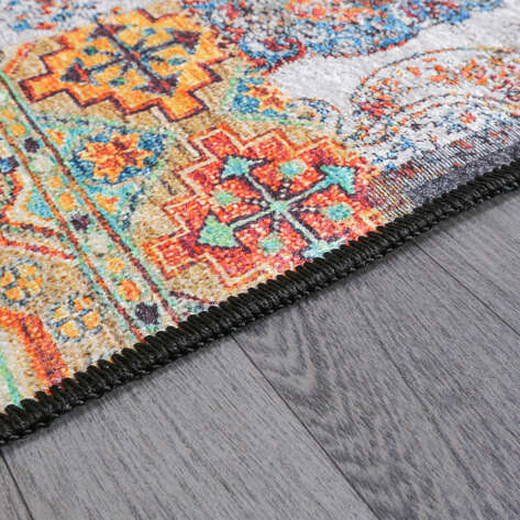 Etnik Motif Desenli Renkli Kilim Halı Milas 5107 - 5