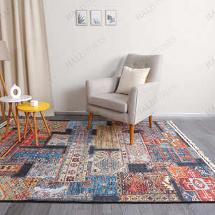 Etnik Motif Desenli Renkli Kilim Yolluk Halı Milas 5107 (3)
