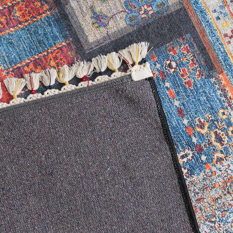 Etnik Motif Desenli Renkli Kilim Yolluk Halı Milas 5107 - 6