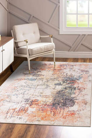 Modern Art Dokuma Taban Dekoratif Renkli Halı HS 262 - 1