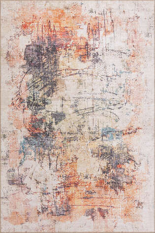 Modern Art Dokuma Taban Dekoratif Renkli Halı HS 262 - 2