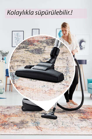 Modern Art Dokuma Taban Dekoratif Renkli Halı HS 262 - 6
