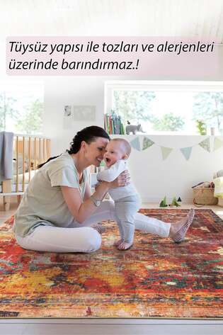 Fusion Modern Dokuma Taban Dekoratif Multi Halı (AL 140) - 7