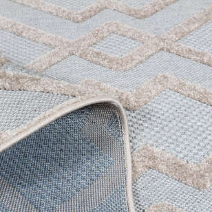 Grace 65021-261 Modern Kabartmalı Geometrik Desenli Dekoratif Gri Vizon  Makine Halısı (3)