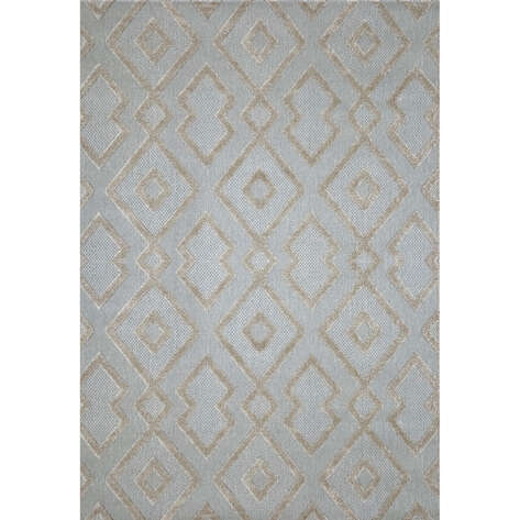 Grace 65021-261 Modern Kabartmalı Geometrik Desenli Dekoratif Gri Vizon  Makine Halısı - 5