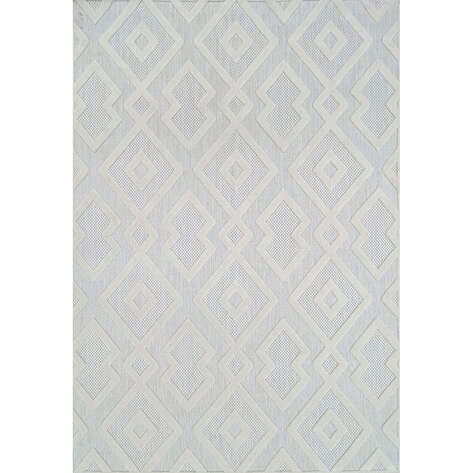 Grace 65021-260 Modern Kabartmalı Geometrik Desenli Dekoratif  Krem Makine Halısı - 6