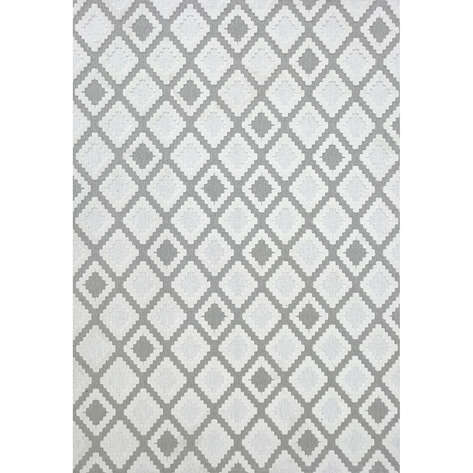 Grace 65022-260 Modern Kabartmalı Geometrik Desenli Dekoratif Antrasit Krem Antrasit Makine Halısı - 5