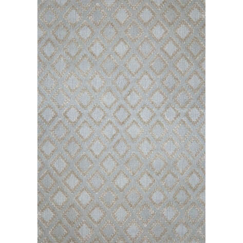 Grace 65022-261 Modern Kabartmalı Geometrik Desenli Dekoratif Gri Bej Makine Halısı - 5