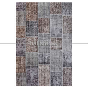 Gri-Bej Patchwork El Halısı (2)