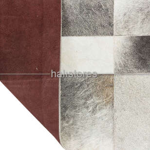 Gri Deri Patchwork Halı (5)