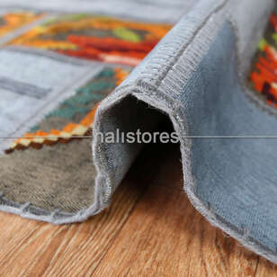 Gri Patchwork Anadolu Kırkyama Kilim (3)