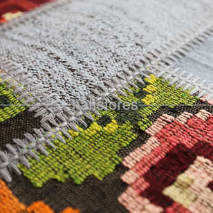Gri Patchwork Anadolu Kırkyama Kilim (4)