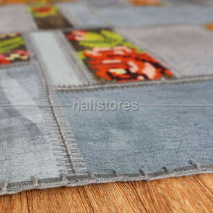 Gri Patchwork Anadolu Kırkyama Kilim (5)