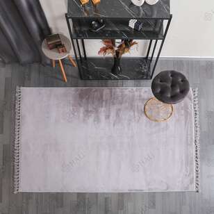 Gri Peluş Yıkanabilir Halı (2)