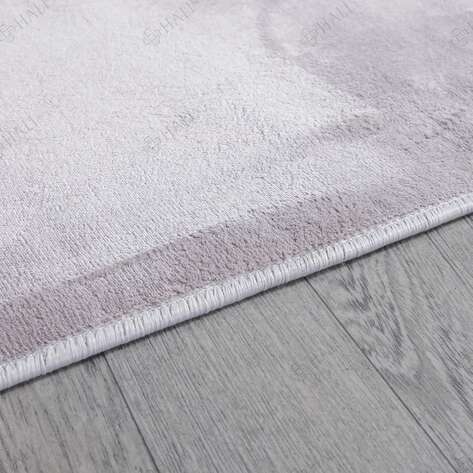 Gri Peluş Yıkanabilir Halı - 4