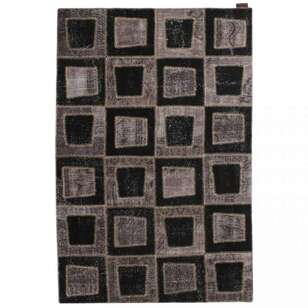 Gri-Siyah Patchwork El Halısı Kübik (3)