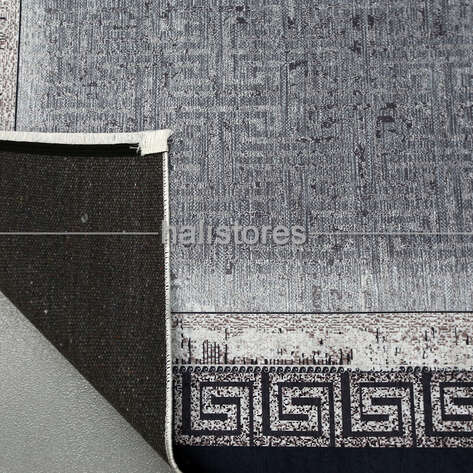 Gri Vintage Çerçeveli Yolluk Halı Zen - 5