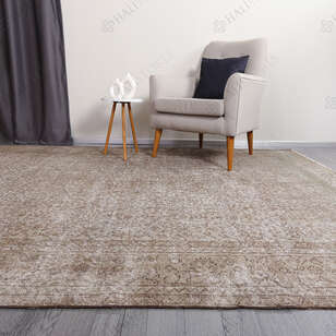 Bej Vintage Eskitme Halı Kilim 209 x 312 cm (2)