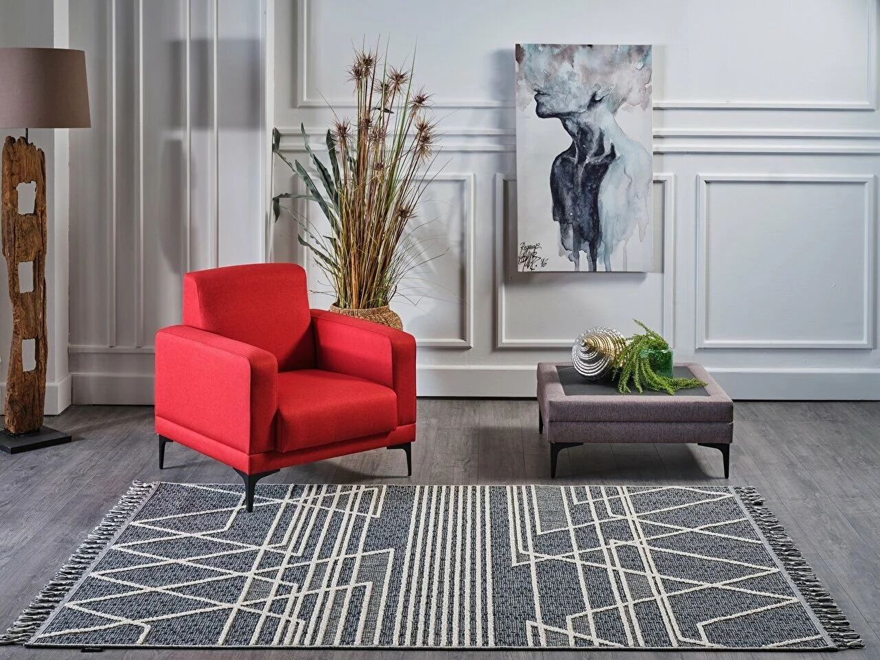 Gümüşsuyu Halı Deco Delta 12143 Gri Krem (3)