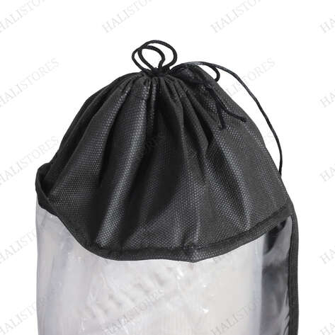 Halı Hurcu Saklama Kılıfı Yolluk 3m²(40x120cm) Hava Geçiren-Pvc Pencereli-Sağlam Kumaşlı Siyah - 3