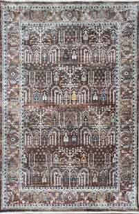 Halıstores Etnik Desenli Halı Alaturka 1544 Kahve
