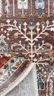 Halıstores Etnik Desenli Halı Alaturka 1544 Kahve (1)