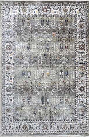 Halıstores Etnik Desenli Halı Alaturka 1544 Yeşil Bej - 1
