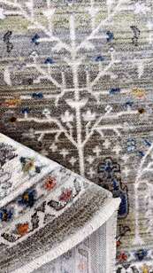 Halıstores Etnik Desenli Halı Alaturka 1544 Yeşil Bej (1)