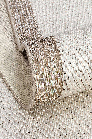 Halıstores Jüt Sisal Comfort 1502 Krem Makinede Yıkanabilir Hav ve Toz Vermeyen İç ve Dış Mekan Bordürlü Halı - 2