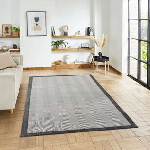 Halıstores Jüt Sisal Comfort 1504 Beyaz Makinede Yıkanabilir Hav ve Toz Vermeyen İç ve Dış Mekan Bordürlü Halı (1)