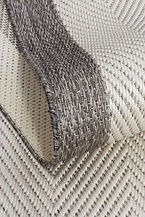 Halıstores Jüt Sisal Comfort 1504 Beyaz Makinede Yıkanabilir Hav ve Toz Vermeyen İç ve Dış Mekan Bordürlü Halı (4)