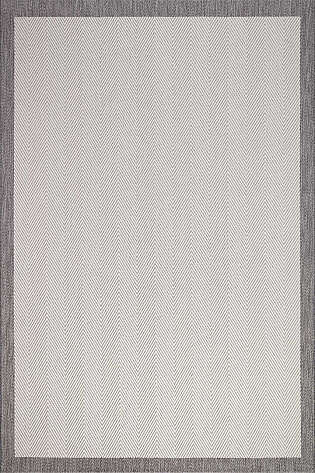 Halıstores Jüt Sisal Comfort 1504 Beyaz Makinede Yıkanabilir Hav ve Toz Vermeyen İç ve Dış Mekan Bordürlü Halı - 2