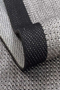 Halıstores Jüt Sisal Comfort 1505 Siyah Makinede Yıkanabilir Hav ve Toz Vermeyen İç ve Dış Mekan Bordürlü Halı (3)
