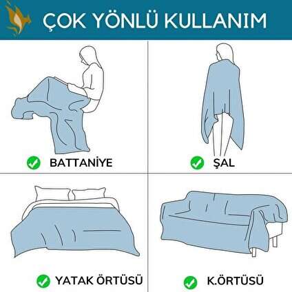 Halıstores Koltuk Şalı Lüx Şönil Dokuma Gri Koltuk Örtüsü 175x215cm - 6