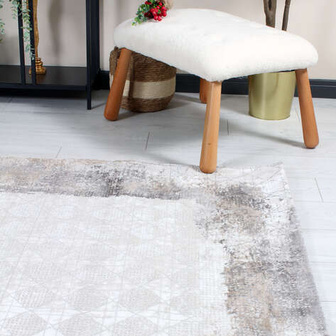 Halıstores Merry MR404 Vizon - Antrasit - Gold Modern Çerçeveli Salon Halısı - 2