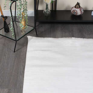 Halıstores Modda 2511 Krem Yün Tuşeli Akrilik Modern Saçaklı Makine Halısı (3)