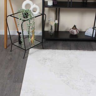 Halıstores Modda 4106 Antrasit Yün Tuşeli Akrilik Modern Saçaklı Makine Halısı (3)
