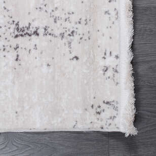Halıstores Modda 4109 Antrasit Yün Tuşeli Akrilik Modern Saçaklı Makine Halısı (6)