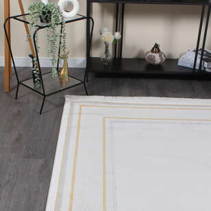Halıstores Modda 4239 Krem Yün Tuşeli Akrilik Modern Saçaklı Salon Halısı (3)